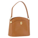 Christian Dior Hand Bag Leather Brown Gold Tone Auth 201316-1