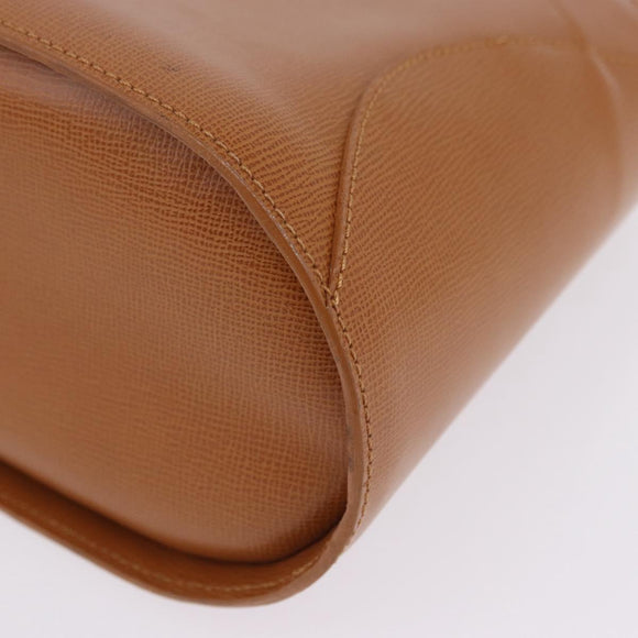 Christian Dior Hand Bag Leather Brown Gold Tone Auth 201316