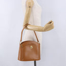 Christian Dior Hand Bag Leather Brown Gold Tone Auth 201316-24