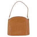 Christian Dior Hand Bag Leather Brown Gold Tone Auth 201316-2