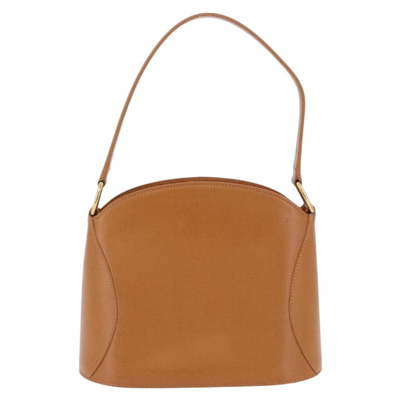 Christian Dior Hand Bag Leather Brown Gold Tone Auth 201316