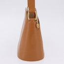 Christian Dior Hand Bag Leather Brown Gold Tone Auth 201316-5