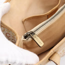 CELINE C Macadam Hand Bag Canvas Beige Gold Tone Auth 201317-20