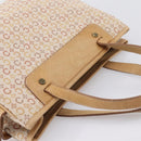 CELINE C Macadam Hand Bag Canvas Beige Gold Tone Auth 201317-6