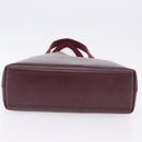 PRADA Tote Bag Leather Wine Red Auth 201318-11