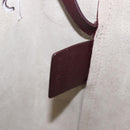PRADA Tote Bag Leather Wine Red Auth 201318-18