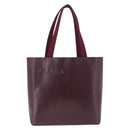 PRADA Tote Bag Leather Wine Red Auth 201318-2