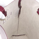PRADA Tote Bag Leather Wine Red Auth 201318-21