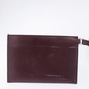 PRADA Tote Bag Leather Wine Red Auth 201318-22