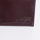 PRADA Tote Bag Leather Wine Red Auth 201318-25