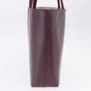 PRADA Tote Bag Leather Wine Red Auth 201318-5