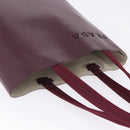 PRADA Tote Bag Leather Wine Red Auth 201318-8
