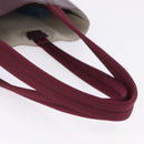 PRADA Tote Bag Leather Wine Red Auth 201318-9