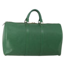 LOUIS VUITTON Epi Keepall 50 Boston Bag Green M42964 LV Auth 201319-1