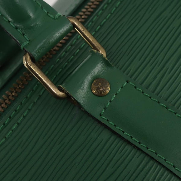 LOUIS VUITTON Epi Keepall 50 Boston Bag Green M42964 LV Auth 201319