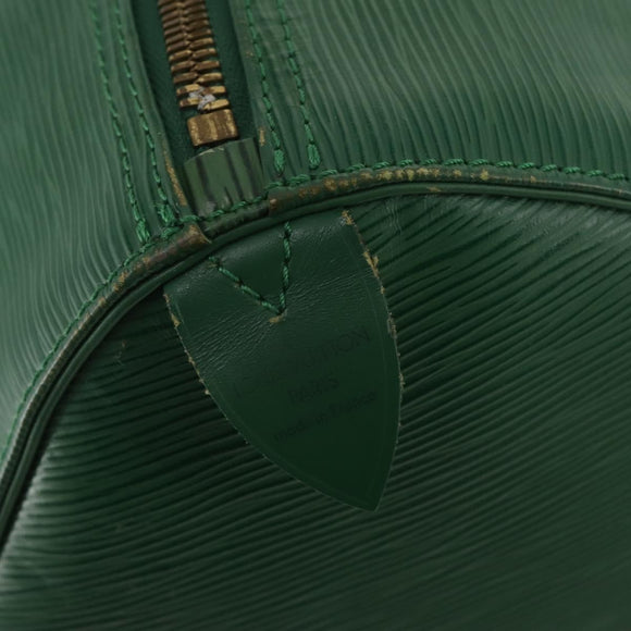 LOUIS VUITTON Epi Keepall 50 Boston Bag Green M42964 LV Auth 201319