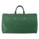LOUIS VUITTON Epi Keepall 50 Boston Bag Green M42964 LV Auth 201319-13