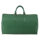 LOUIS VUITTON Epi Keepall 50 Boston Bag Green M42964 LV Auth 201319-2