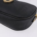 Christian Dior Trotter Shoulder Bag PVC Leather Black Gold Tone Auth 201320-17