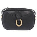 Christian Dior Trotter Shoulder Bag PVC Leather Black Gold Tone Auth 201320-13
