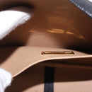 Christian Dior Trotter Shoulder Bag PVC Leather Black Gold Tone Auth 201320-12