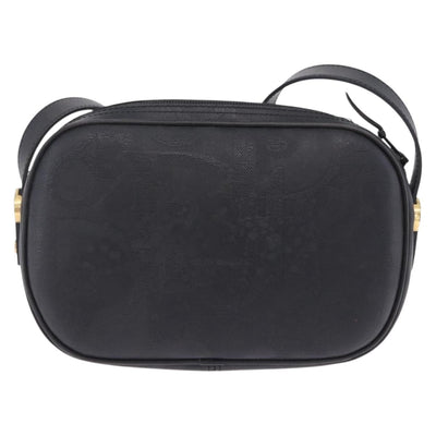 Christian Dior Trotter Shoulder Bag PVC Leather Black Gold Tone Auth 201320 - 0
