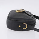 Christian Dior Trotter Shoulder Bag PVC Leather Black Gold Tone Auth 201320-4