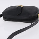 Christian Dior Trotter Shoulder Bag PVC Leather Black Gold Tone Auth 201320-14