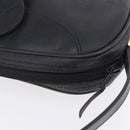 Christian Dior Trotter Shoulder Bag PVC Leather Black Gold Tone Auth 201320-7