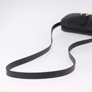Christian Dior Trotter Shoulder Bag PVC Leather Black Gold Tone Auth 201320-8