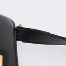 Salvatore Ferragamo Gancini Shoulder Bag Leather Black Gold Tone Auth 201321-10