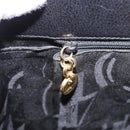 Salvatore Ferragamo Gancini Shoulder Bag Leather Black Gold Tone Auth 201321-24