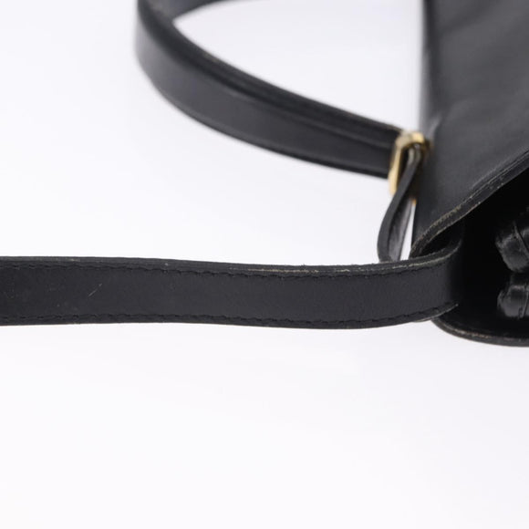 Christian Dior Hand Bag Leather 2way Black Gold Tone Auth 201324