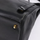 Christian Dior Hand Bag Leather 2way Black Gold Tone Auth 201324-17