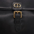 Christian Dior Hand Bag Leather 2way Black Gold Tone Auth 201324-20