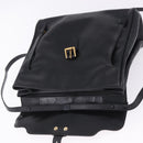 Christian Dior Hand Bag Leather 2way Black Gold Tone Auth 201324-22