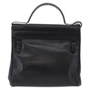 Christian Dior Hand Bag Leather 2way Black Gold Tone Auth 201324-3