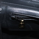 Christian Dior Hand Bag Leather 2way Black Gold Tone Auth 201324-30