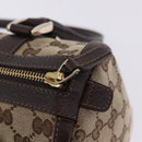 GUCCI GG Canvas Hand Bag Beige Gold Tone 130942 Auth 201326V-15