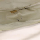 CHANEL Matelasse Chain Shoulder Bag Vinyl White Gold Tone CC Auth 201328-11