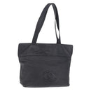CHANEL Tote Bag Lamb Skin Black CC Auth 201339A-1
