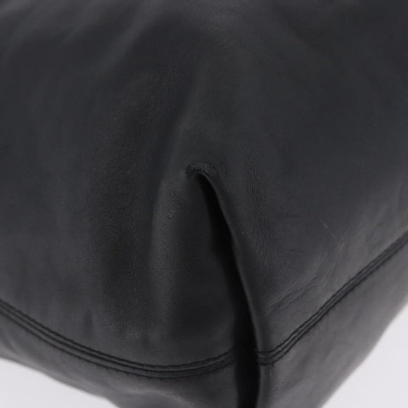 CHANEL Tote Bag Lamb Skin Black CC Auth 201339A
