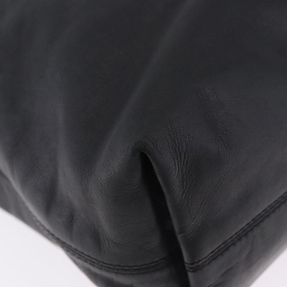 CHANEL Tote Bag Lamb Skin Black CC Auth 201339A