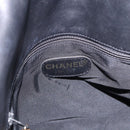 CHANEL Tote Bag Lamb Skin Black CC Auth 201339A-14