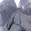 CHANEL Tote Bag Lamb Skin Black CC Auth 201339A-16