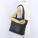 CHANEL Tote Bag Lamb Skin Black CC Auth 201339A-23