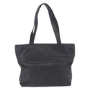 CHANEL Tote Bag Lamb Skin Black CC Auth 201339A-3