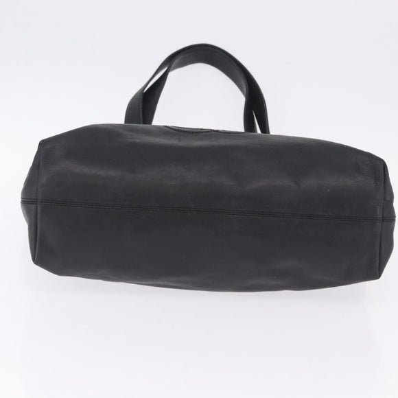 CHANEL Tote Bag Lamb Skin Black CC Auth 201339A