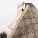 GUCCI GG Supreme Shoulder Bag PVC Beige Silver 201732 Auth 201340-8