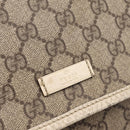 GUCCI GG Supreme Shoulder Bag PVC Beige Silver 201732 Auth 201340-19